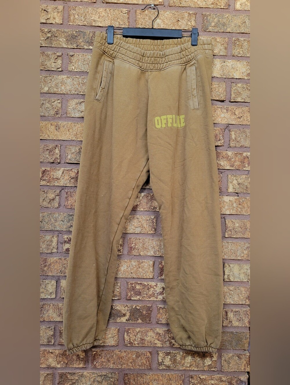 OFFLINE Women's Tan Sweatpants Oversized Size Medium Casual Cozy Loungewear
